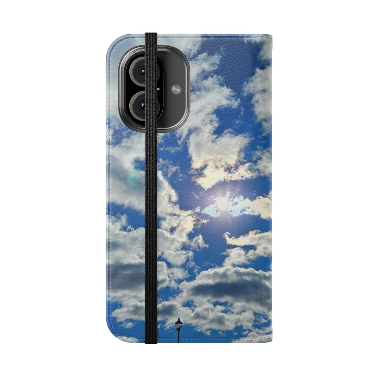 Beautiful dreamy blue cloud phone case - Folded Front