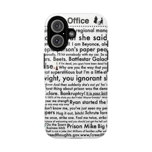 Magnetic Tough Phone Case featuring famous quotes from The Office TV show