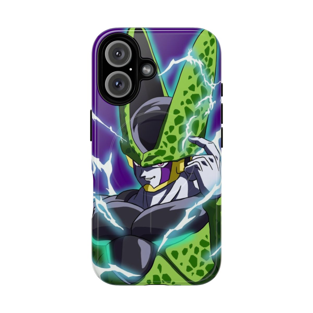 Magnetic tough phone case featuring a dragon ball inspired design