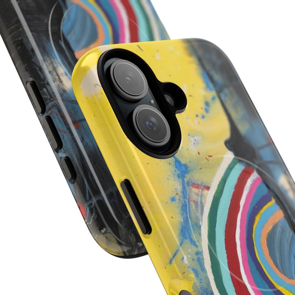 Colorful abstract art magnetic phone case - Detail