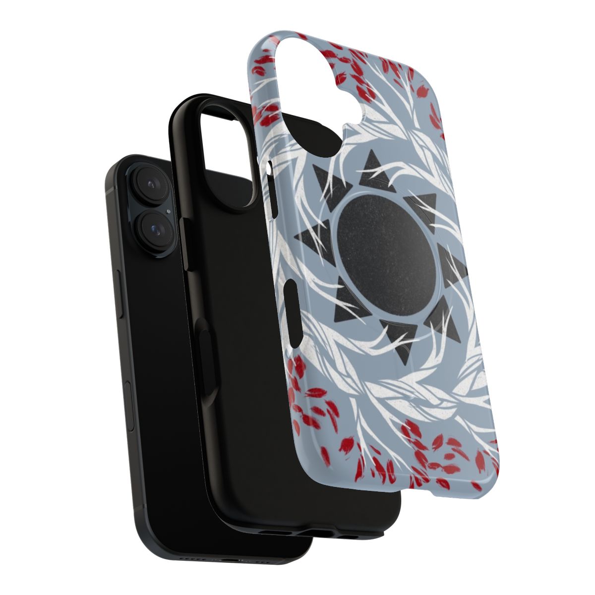 Magnetic tough phone case with destiny-inspired design featuring branches, leaves, and stars - Layers