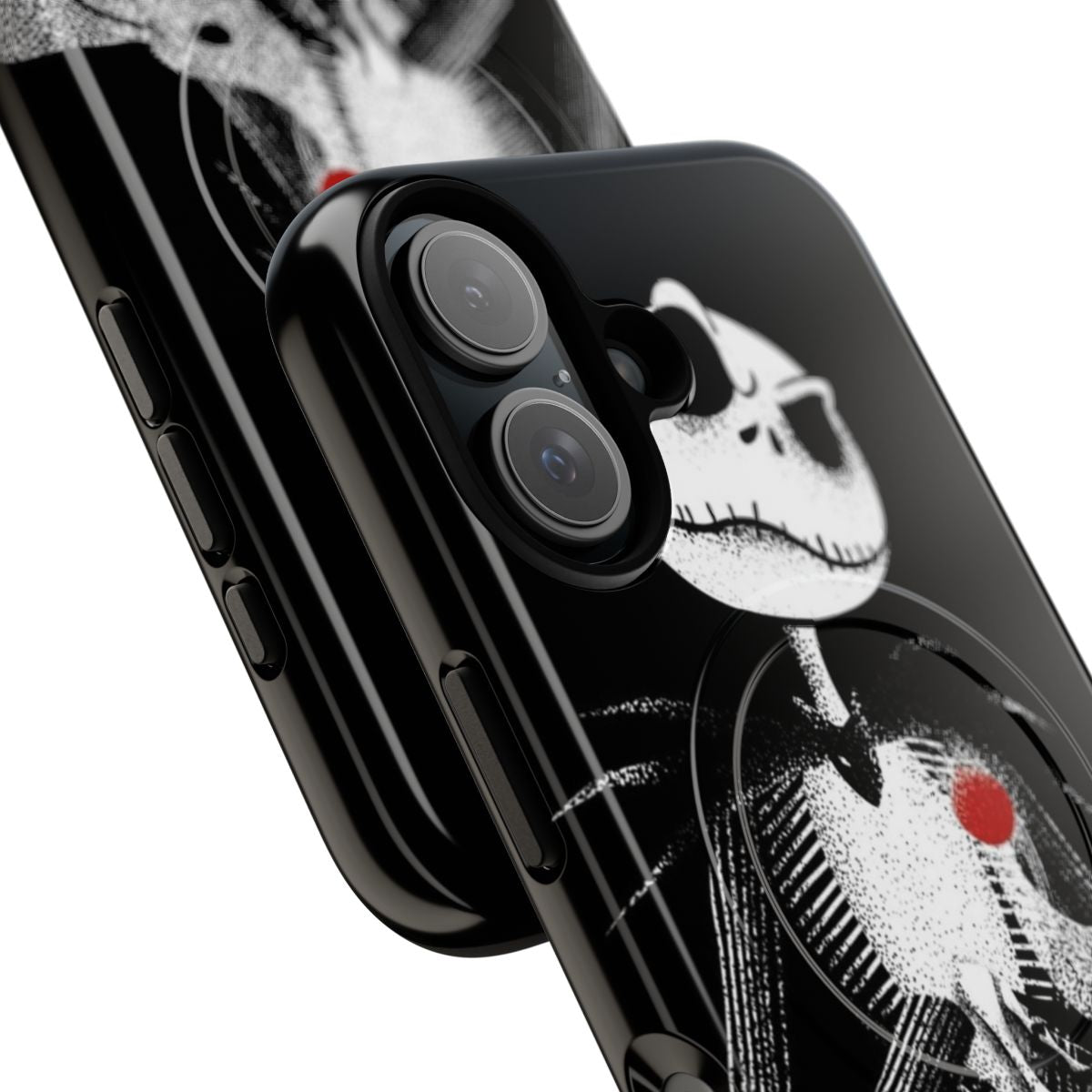 Magnetic tough phone case with Nightmare Before Christmas Pumpkin King parody design - Detail