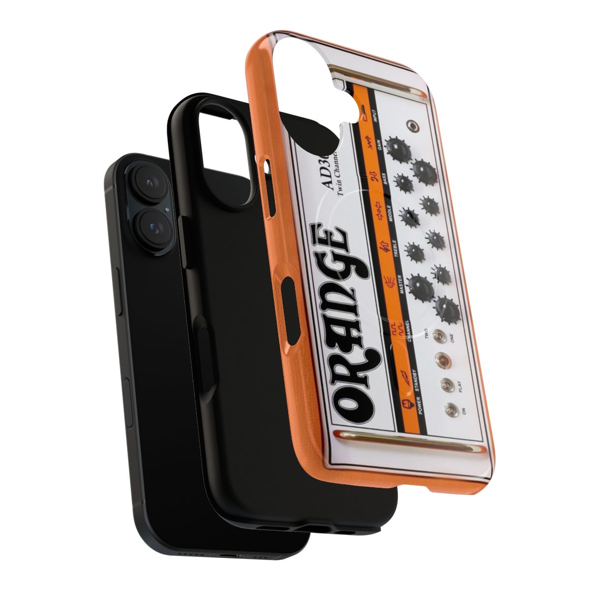 Vintage-style guitar amplifier phone case with a retro design - Layers