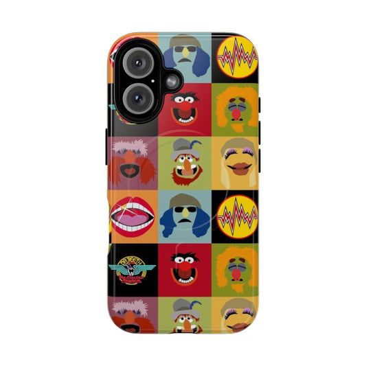 Muppet-themed phone case with characters from the Electric Mayhem band