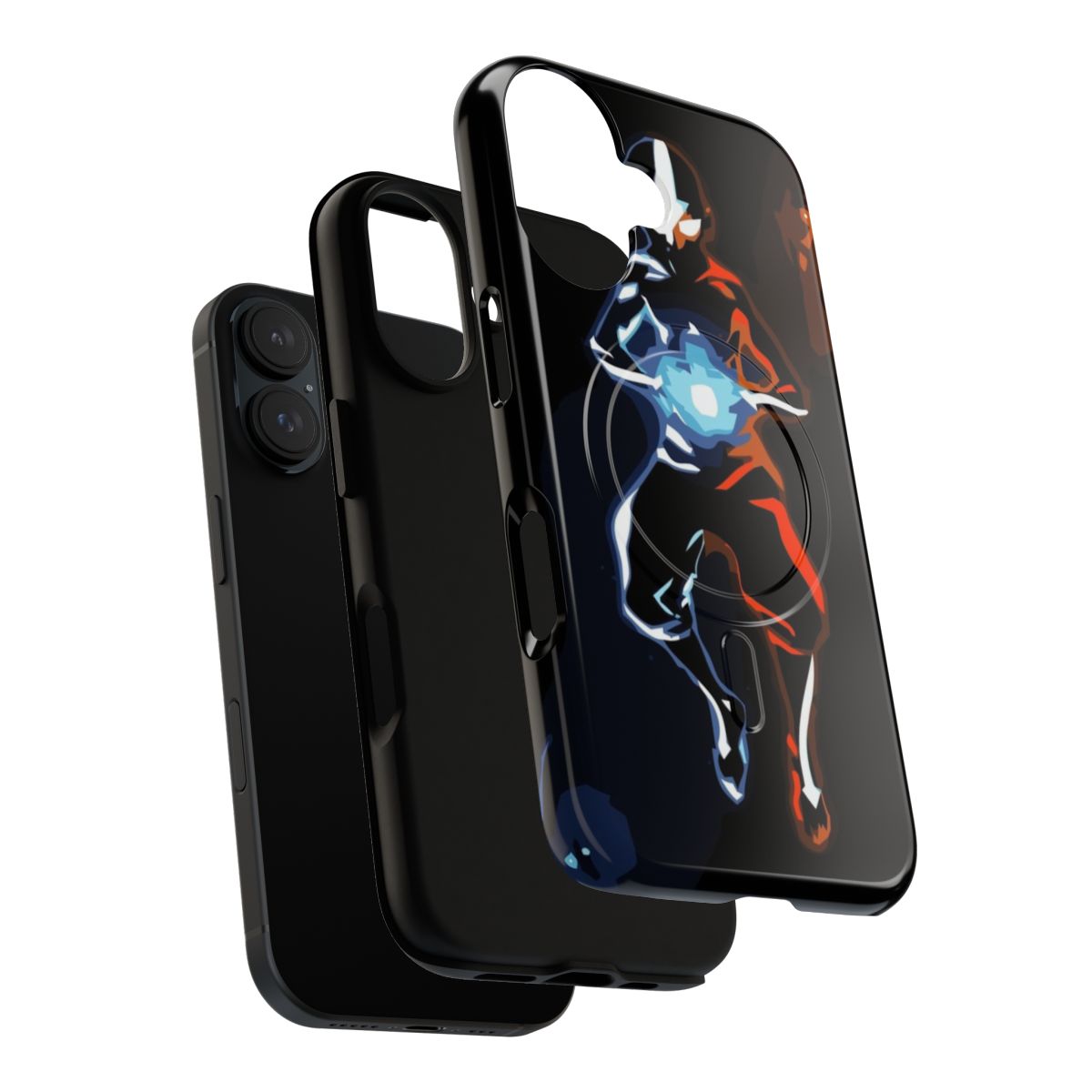 Magnetic phone case with chakra energy bending design - Layers