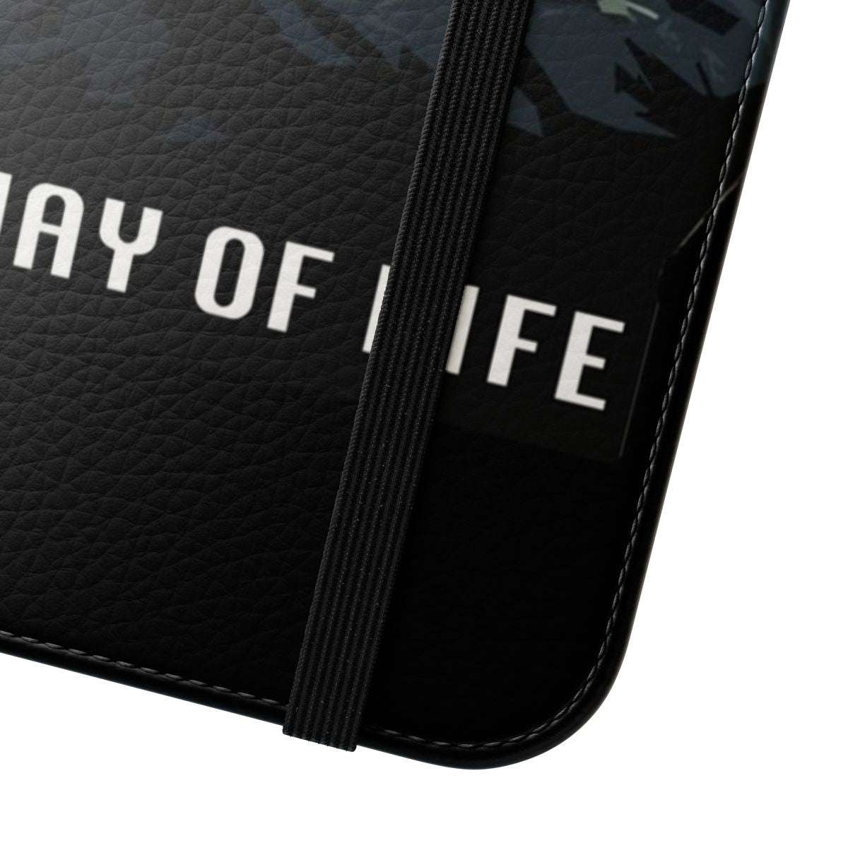 Flip cover phone case with sports and lifestyle design - Close Up