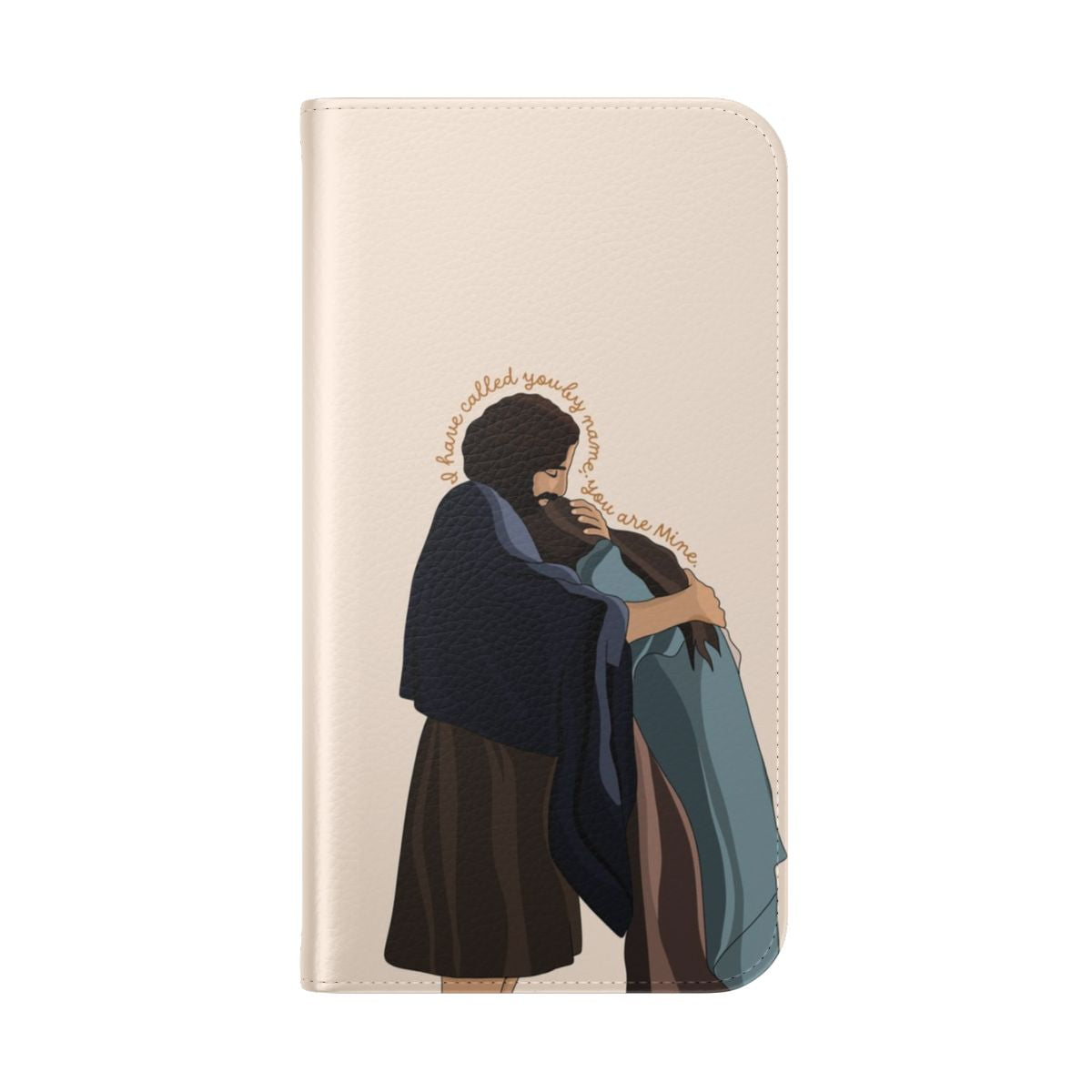 Flip cover phone case featuring imagery and themes from "The Chosen" series - Folded Back