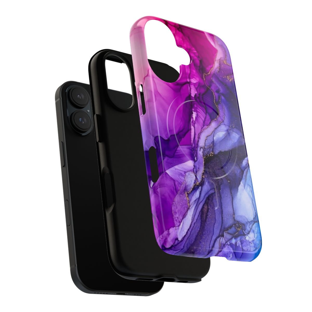 Vibrant abstract ombre pattern on a protective phone case - Layers