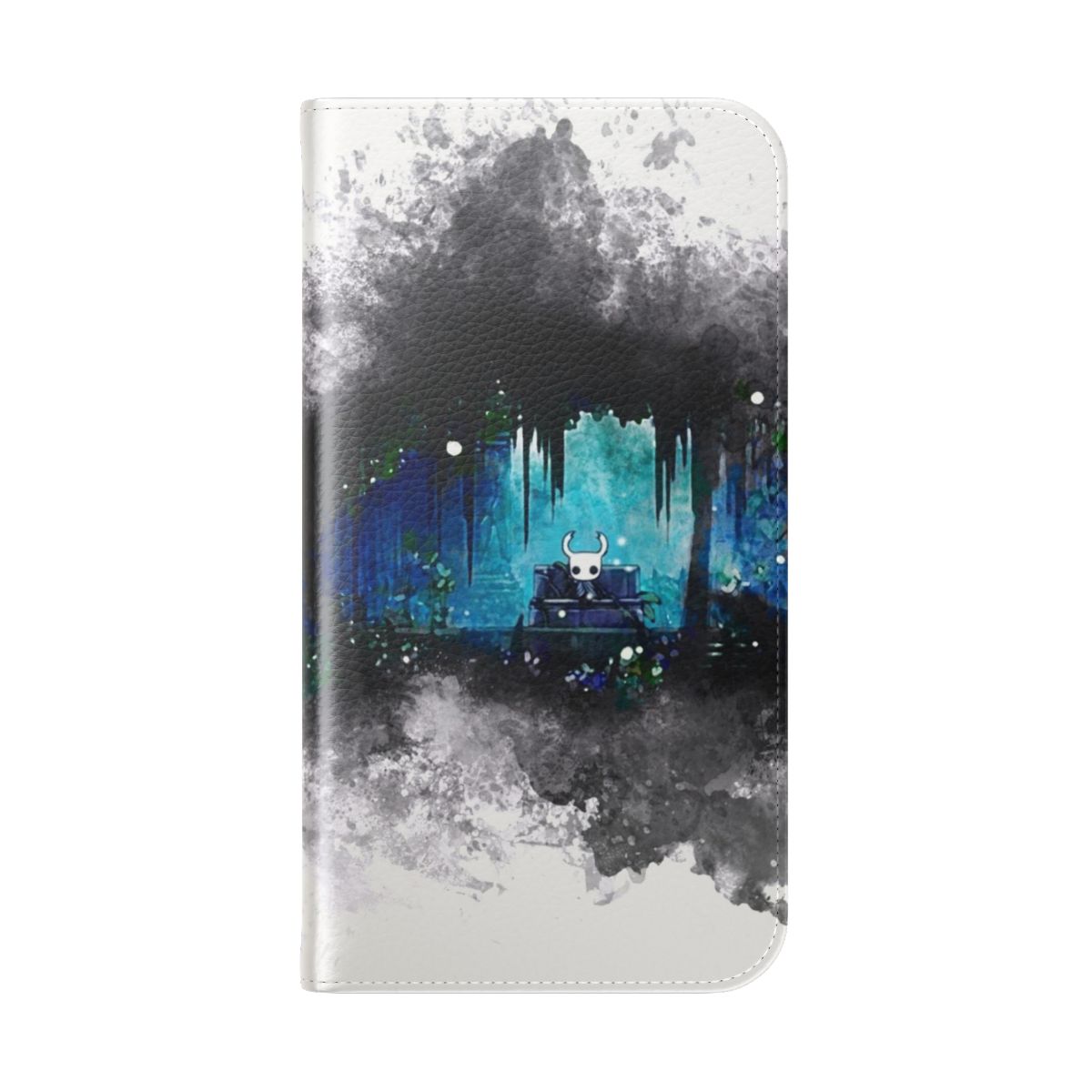 Watercolor knight illustration on a flip cover phone case - Folded Back