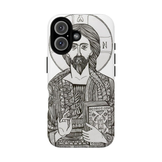 Pantocrator religious icon on tough phone case