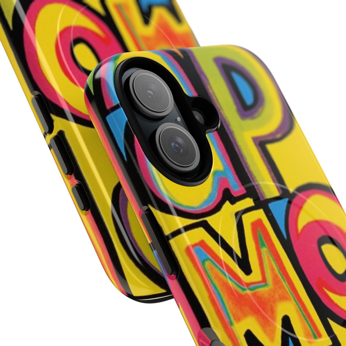 Happy Mondays inspired magnetic phone case with band logo - Detail