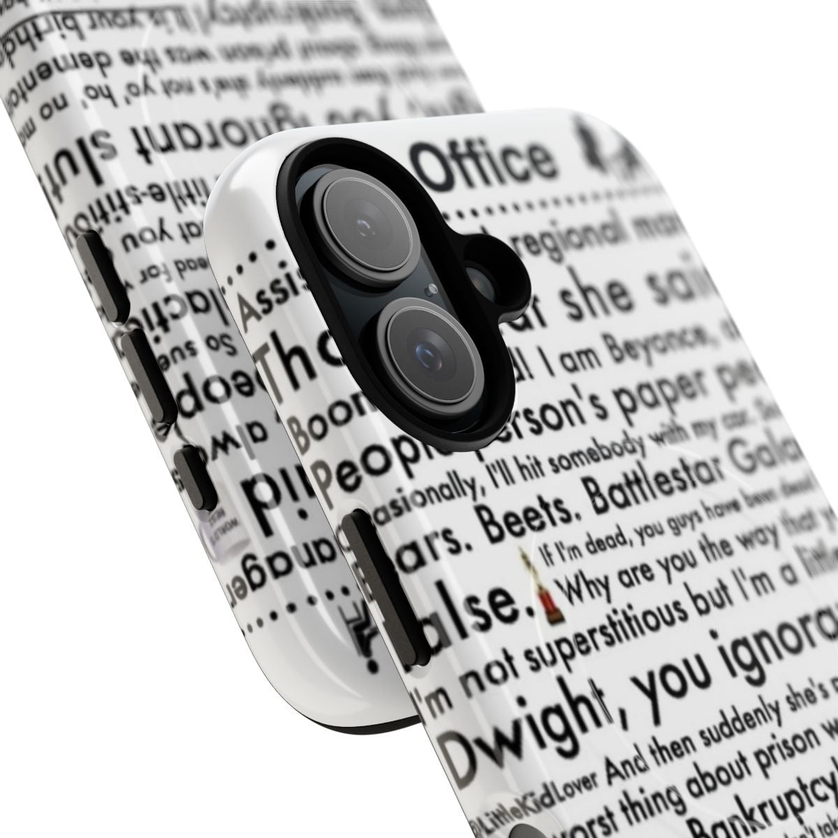 Magnetic Tough Phone Case featuring famous quotes from The Office TV show - Detail