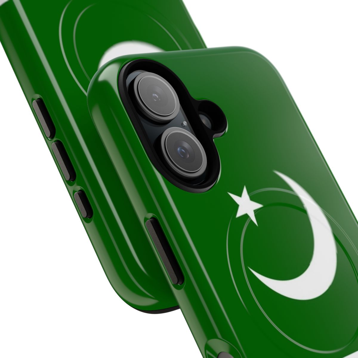 Stylish phone case featuring the flag of Pakistan for proud Pakistani citizens - Detail