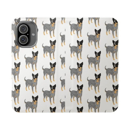 Vibrant blue heeler dog breed themed phone case cover