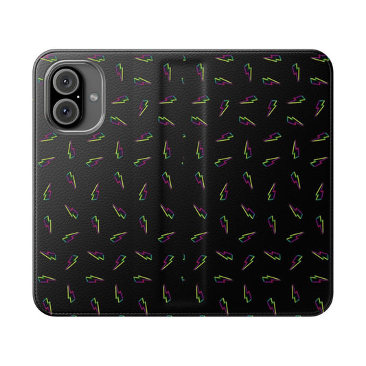 Vibrant CMYK minimalist abstract design on a flip phone case