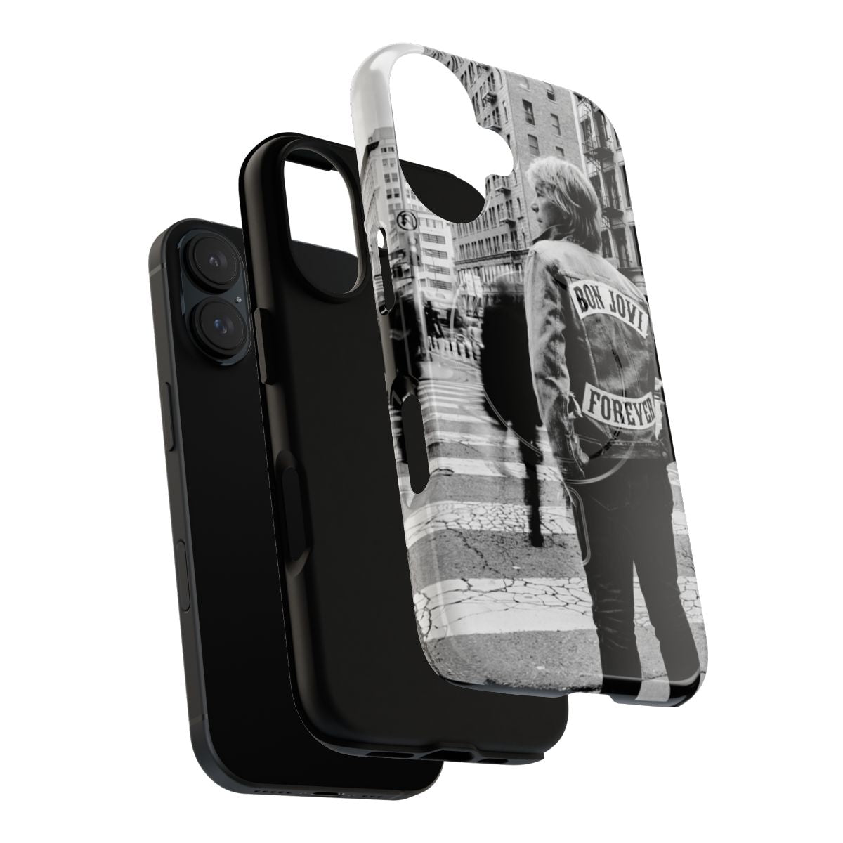 Vintage-style magnetic tough phone case featuring classic rock music album art - Layers