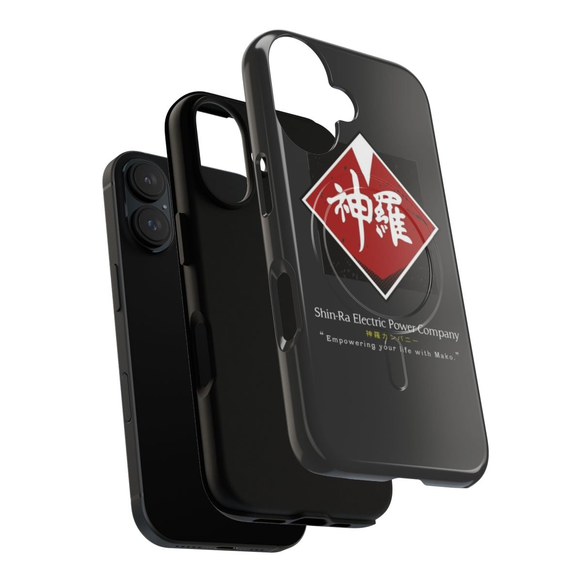 Magnetic tough phone case featuring Shin-Ra Company and Final Fantasy VII imagery - Layers