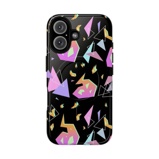 Promare inspired magnetic tough phone case with a stylized pattern