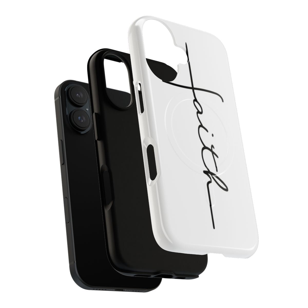 Magnetic tough phone case with a Christian cross and faith-inspired design - Layers