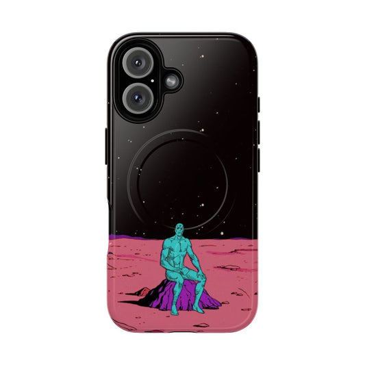 Magnetic tough phone case featuring Dr. Manhattan, the powerful superhero from the Watchmen comic series