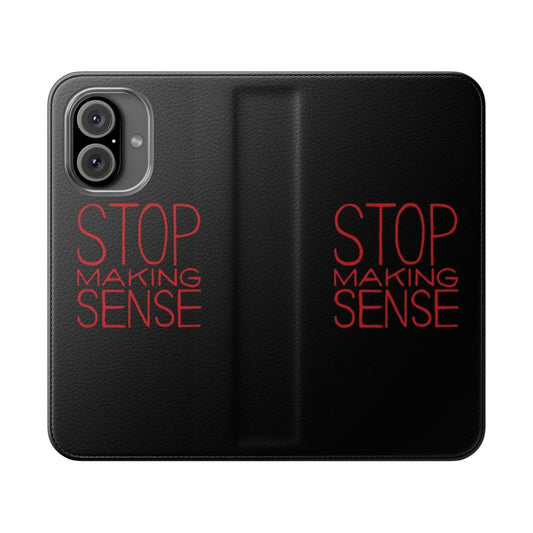 Talking Heads "Stop Making Sense" themed retro music flip phone case