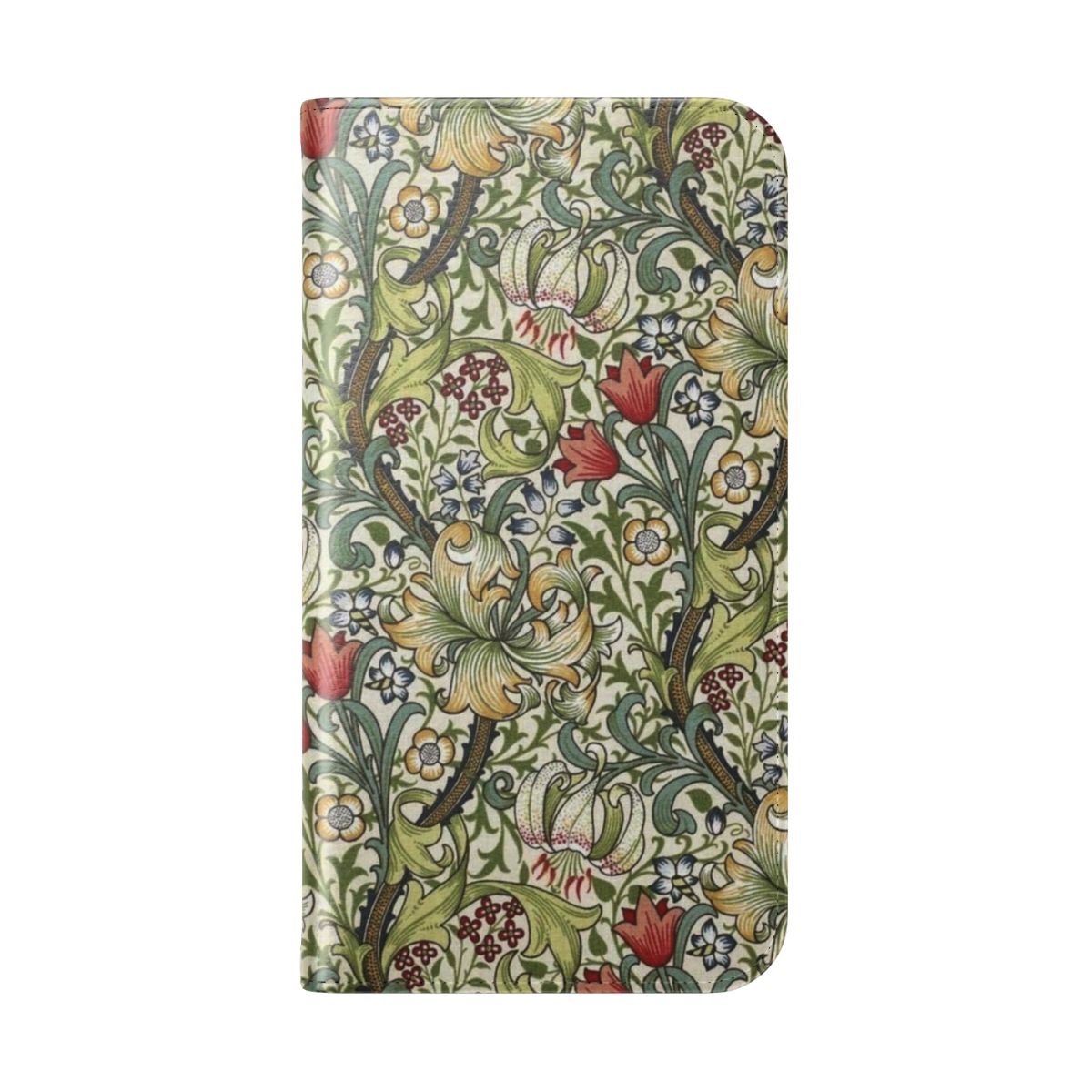 Vintage-inspired floral phone case with William Morris honeysuckle design - Folded Back