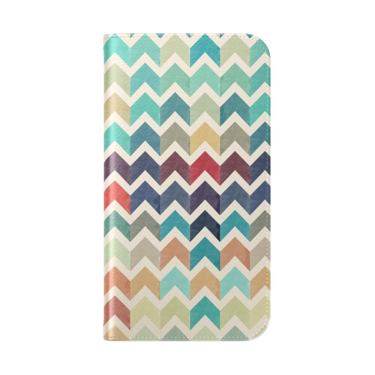 Vibrant watercolor chevron pattern phone case cover - Folded Back