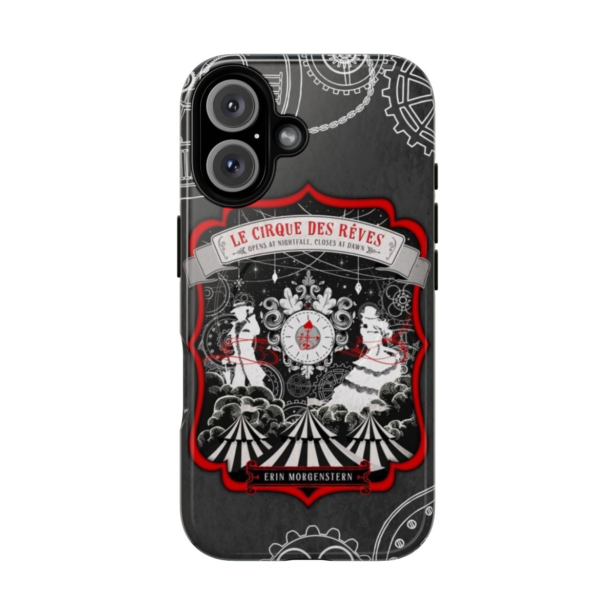 Enchanting Night Circus Themed Magnetic Phone Case with Carnival, Steampunk, and Gothic Elements