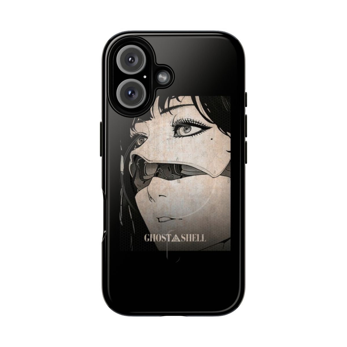 Vintage-style Ghost in the Shell anime phone case with magnetic tough protection