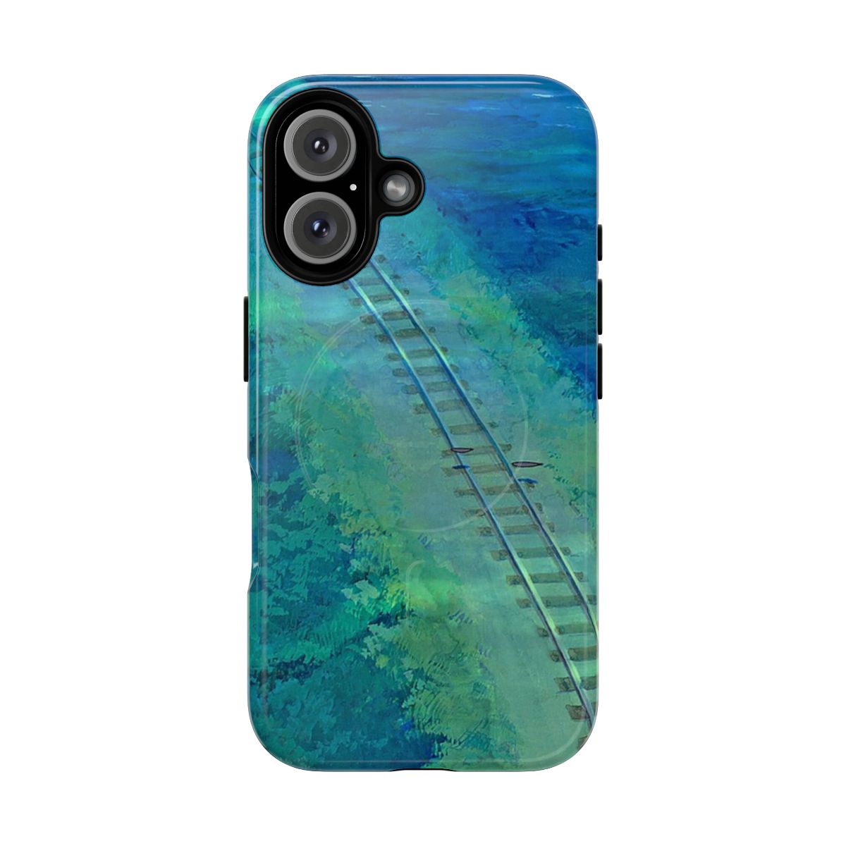 Colorful phone case with Spirited Away, Studio Ghibli, and anime-inspired designs