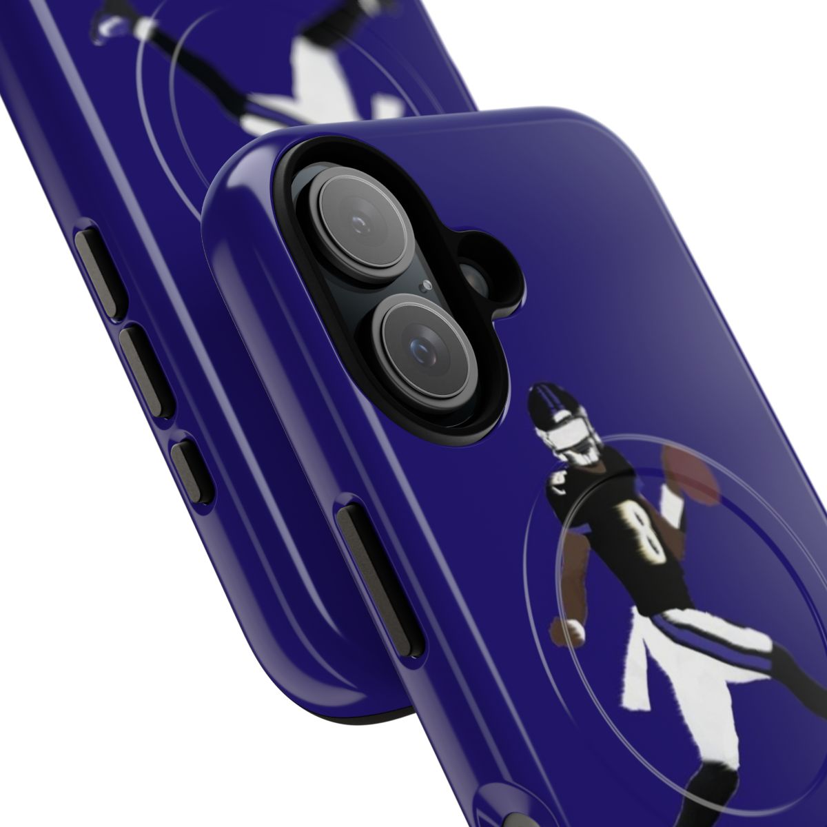 Lamar Jackson inspired Ravens-themed magnetic tough phone case - Detail