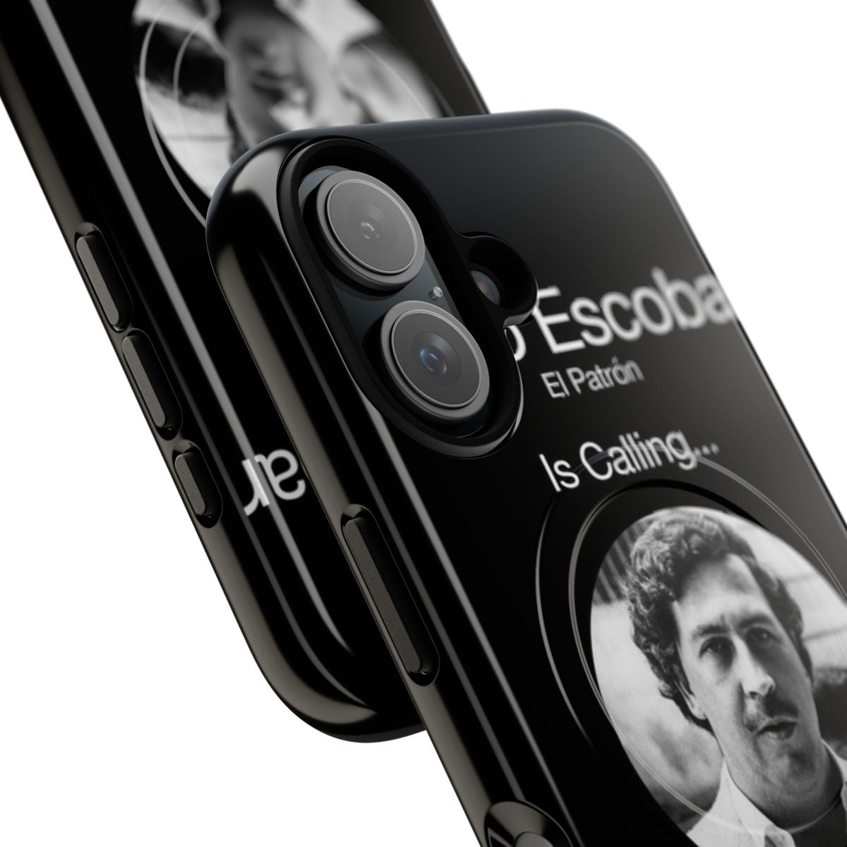 Tough mobile phone case with Pablo Escobar-inspired design - Detail