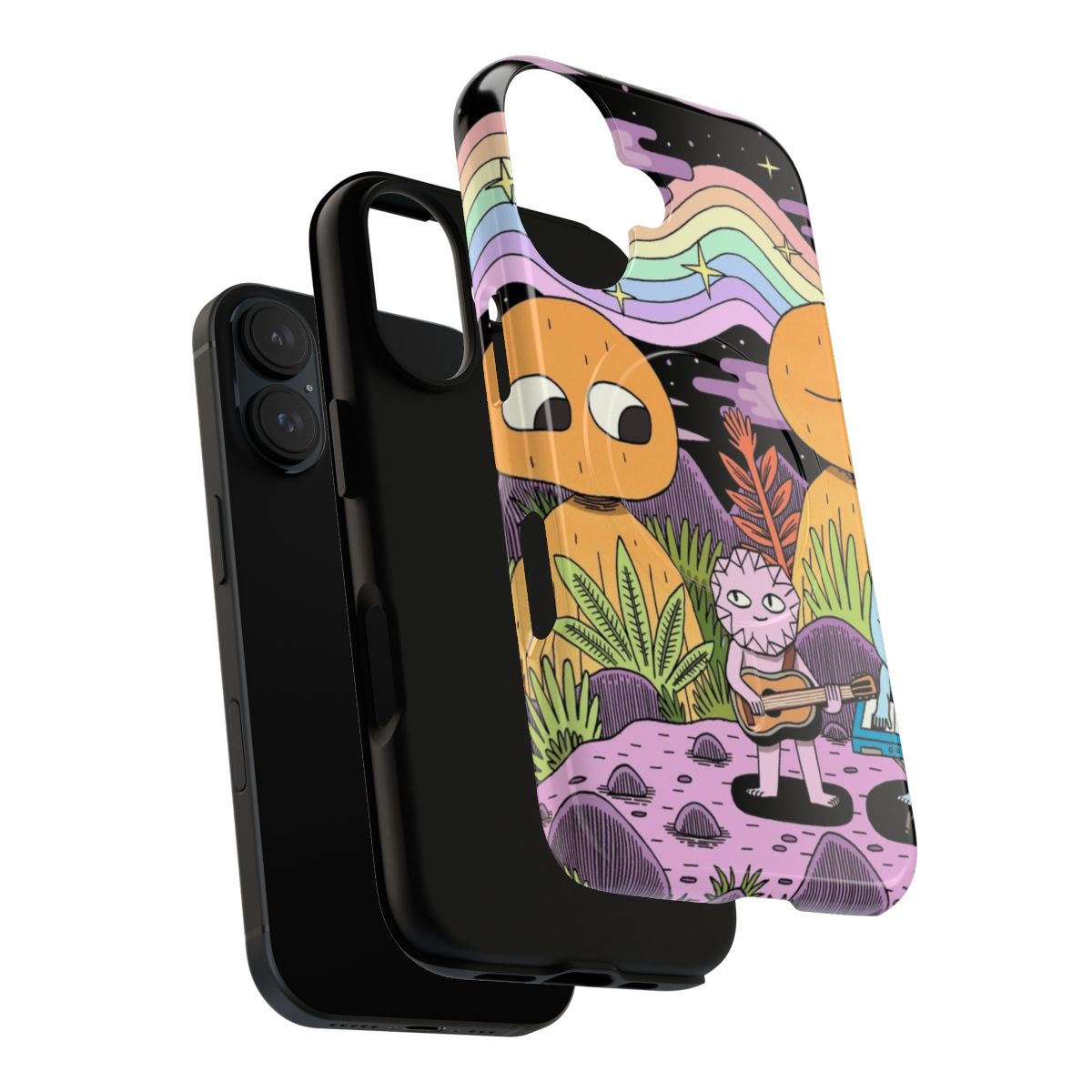 Colorful cosmic-themed magnetic tough phone case - Layers