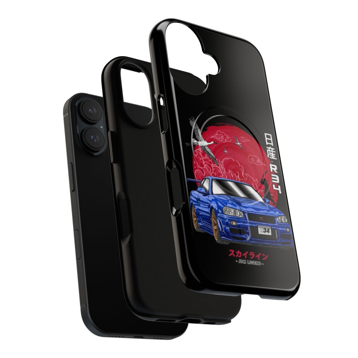 Magnetic tough phone case featuring the iconic Nissan Skyline GT-R R34 - Layers