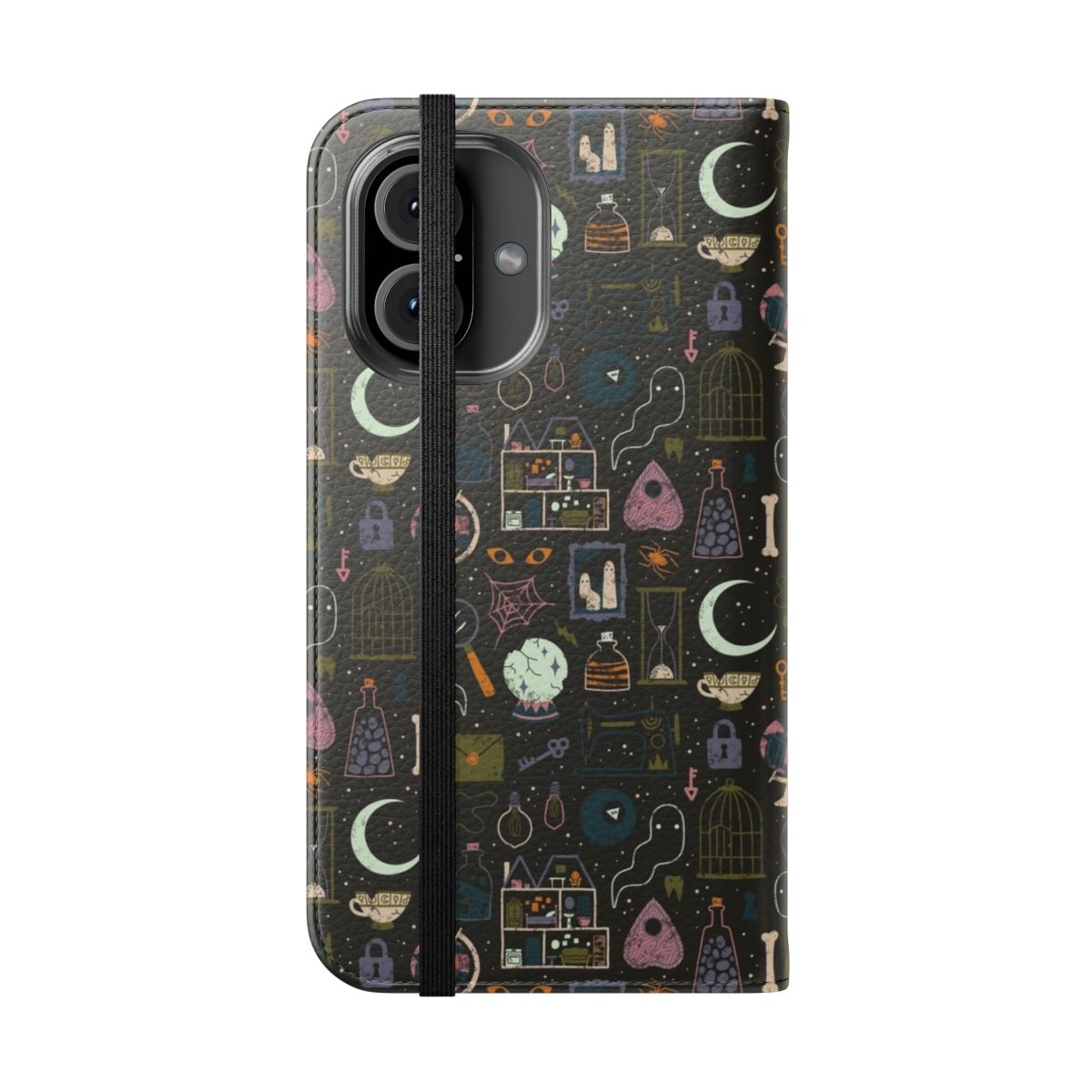 Haunted Attic Themed Flip Phone Case Cover - Folded Front