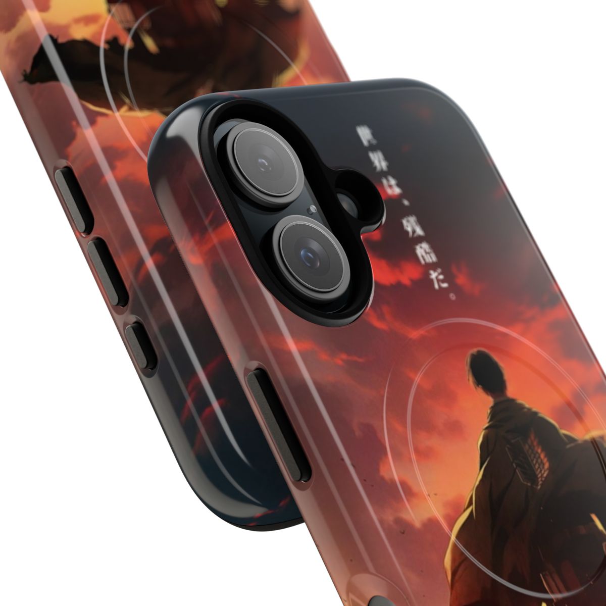 Anime-inspired phone case with Attack on Titan graphics and cinematic design - Detail