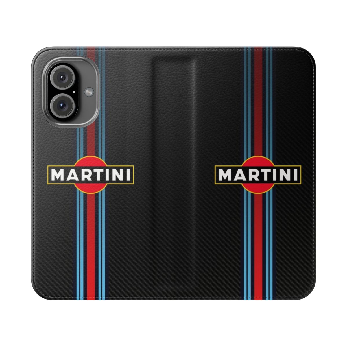 Sleek and sporty racing stripes phone case cover with a martini-inspired design