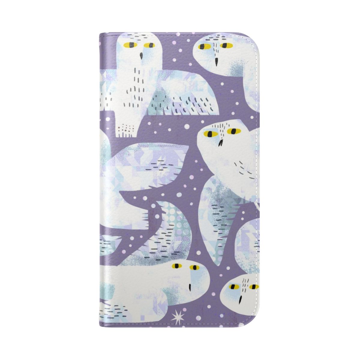 Image of a snowy owl printed on a stylish phone case - Folded Back