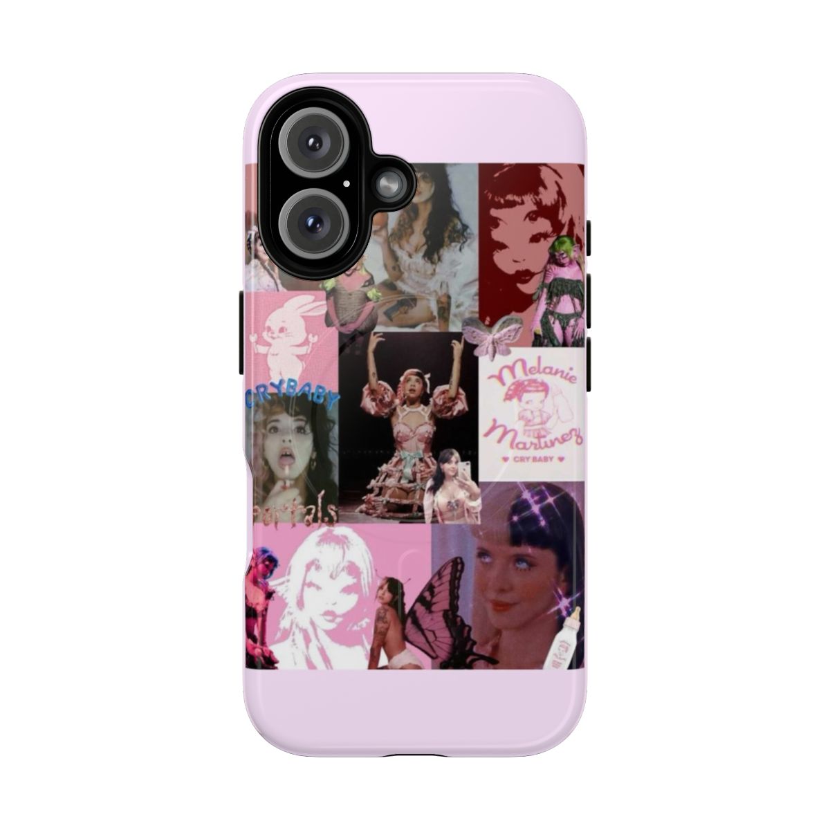 Melanie-inspired pink and blue magnetic tough phone case