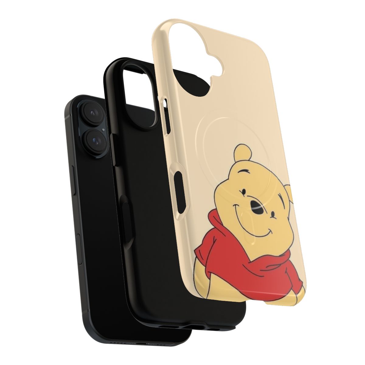 Magnetic protective phone case with Pooh Bear design - Layers