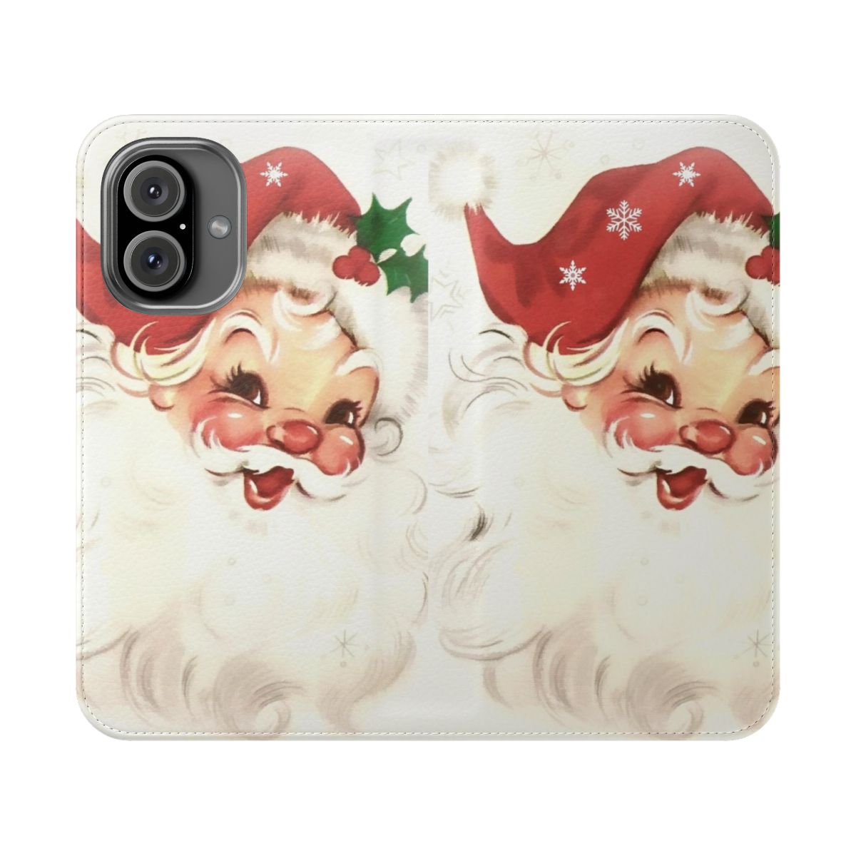 Vintage-style red retro Santa Claus phone case cover