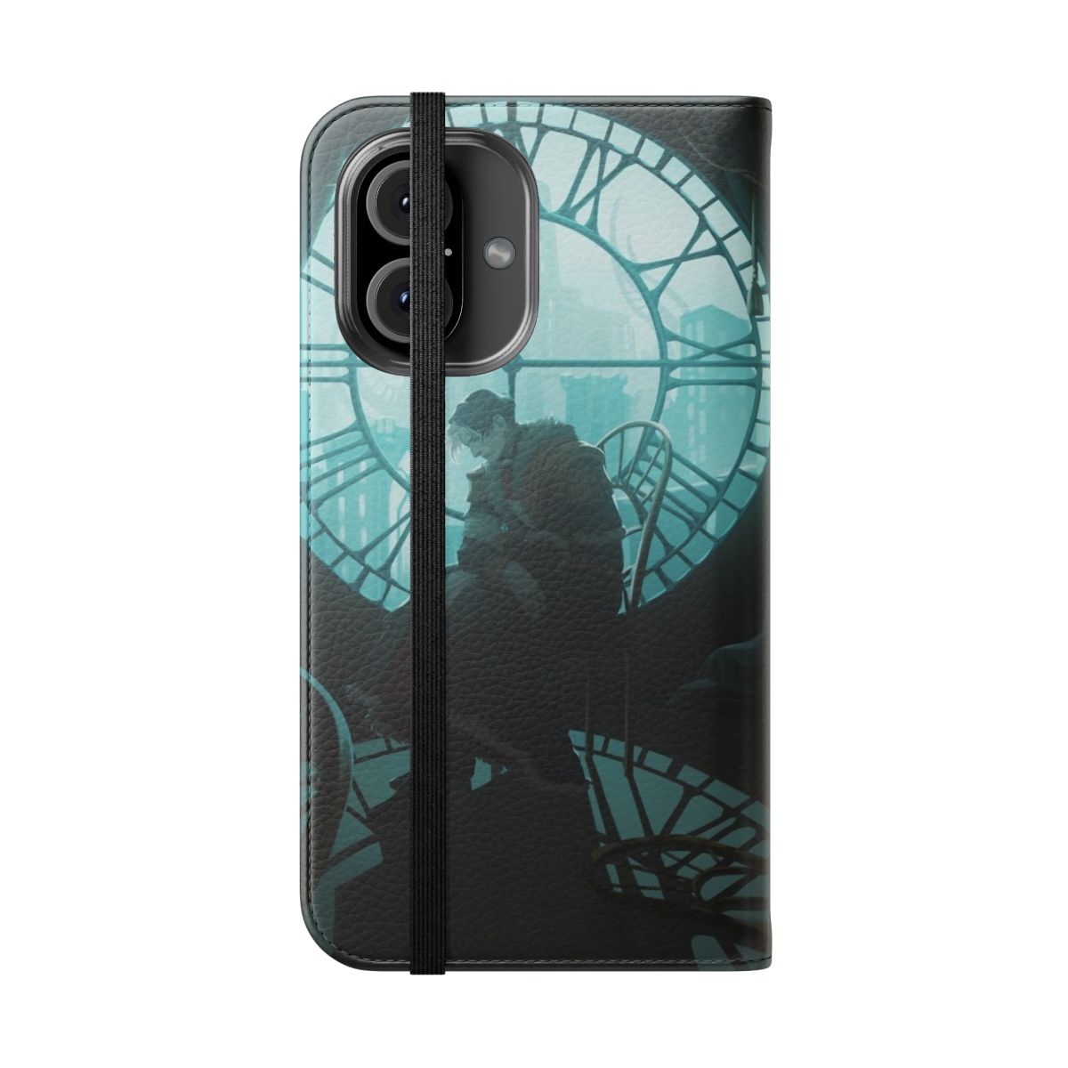 Fantasy-themed phone case with Emet Selch design - Folded Front