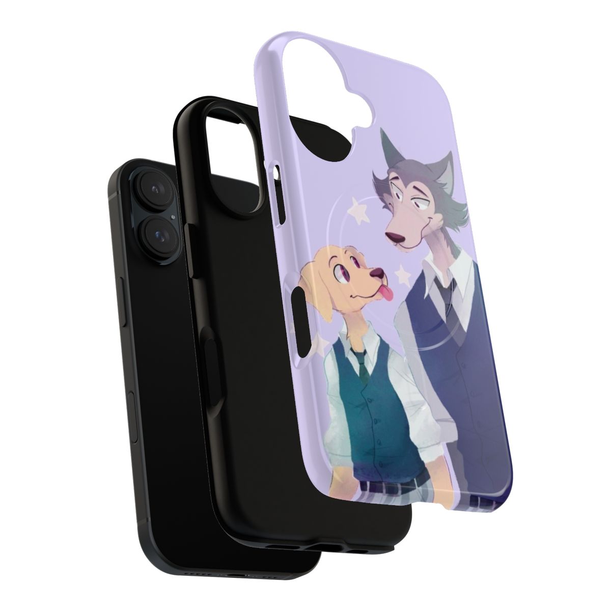 Magnetic Tough Phone Case with Beastars Wolf and Furry Character Design - Layers