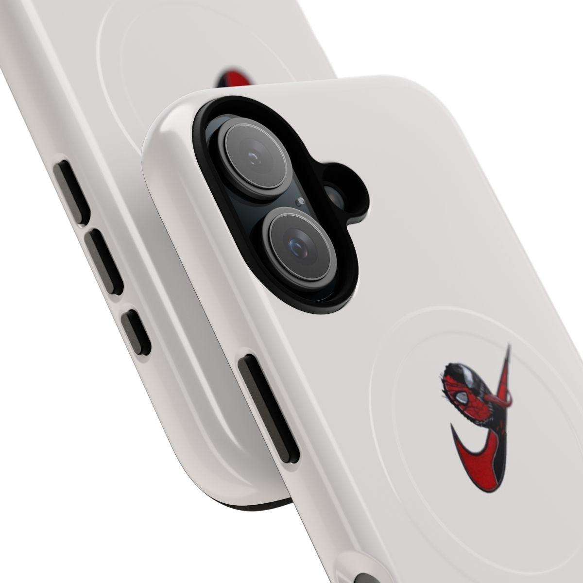 Magnetic tough phone case with a Nike Spider design - Detail