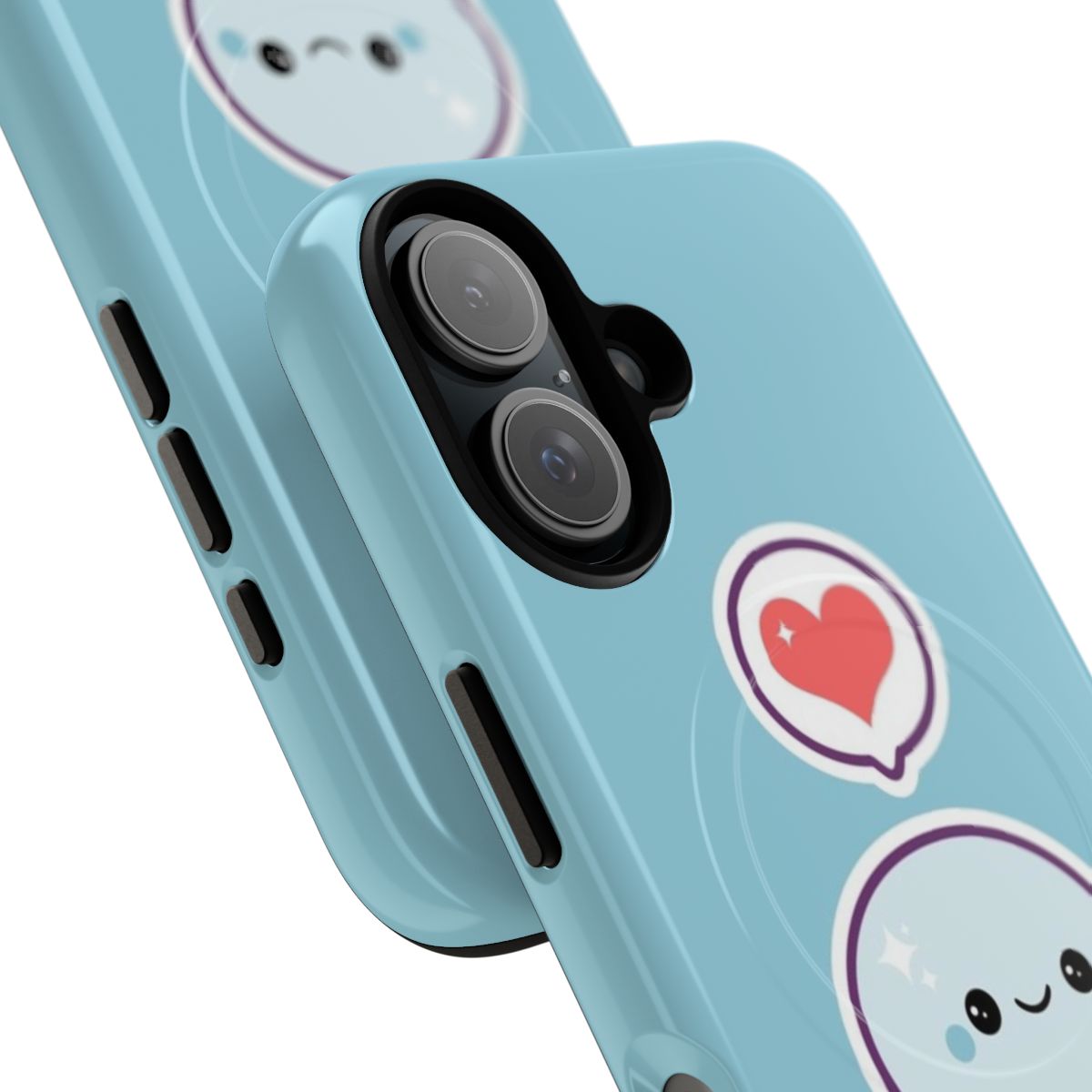 Cute blue octopus phone case with magnetic tough design - Detail