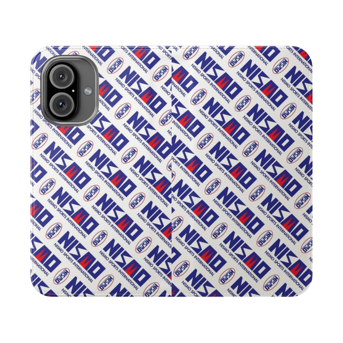 Classic Box Print Flip Cover Phone Case for Nissan and JDM Enthusiasts