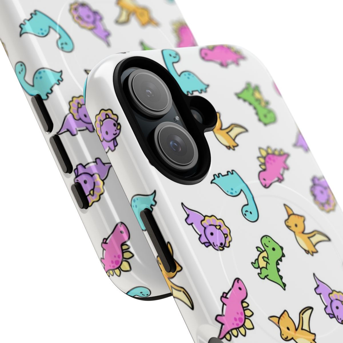 Cute dinosaur-themed magnetic protective phone cases - Detail