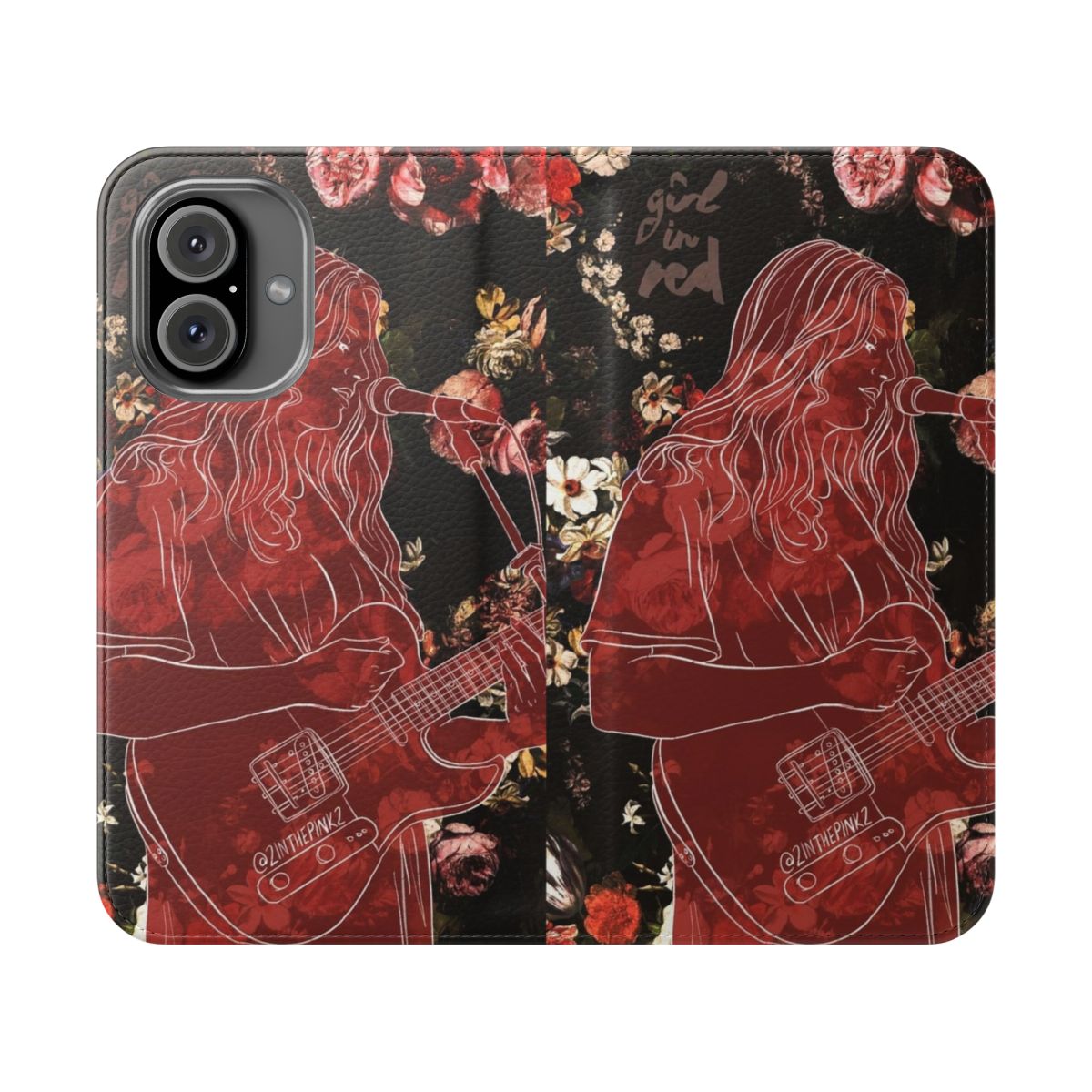 Vibrant phone case featuring a graphic design inspired by the indie artist Girl in Red