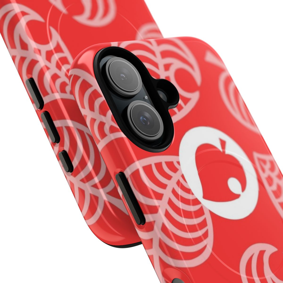 Red magnetic tough phone case for Animal Crossing fans - Detail