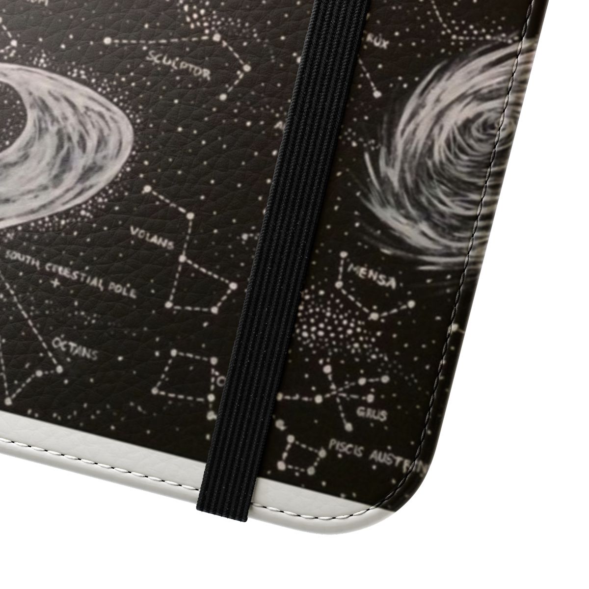 Cosmic space-themed phone flip cover case - Close Up